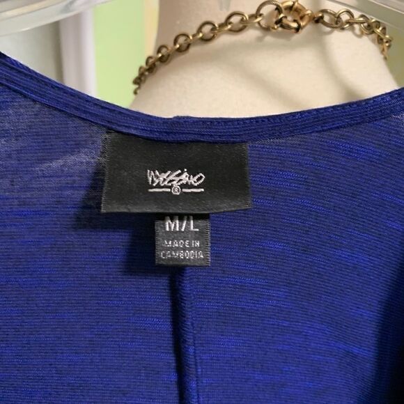 Mizumo Blue Open Cardigan Like New #C39 - Picture 4 of 4